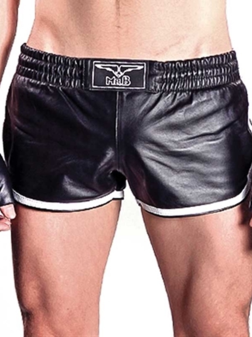 Mr B Leather Gym Shorts Large runs small 32-38" waist 2" inseam Gently worn